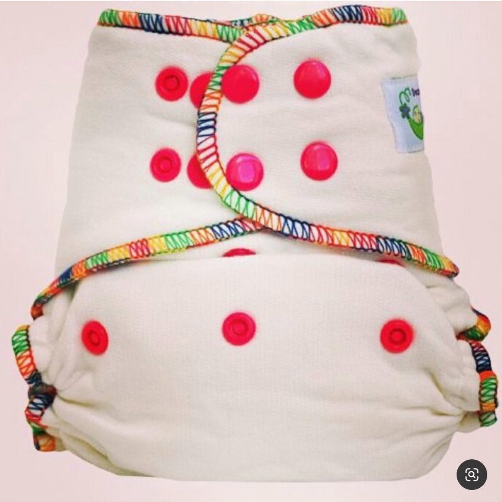 Sweet Pea One Size Bamboo Fitted Cloth Diaper **NWT**
